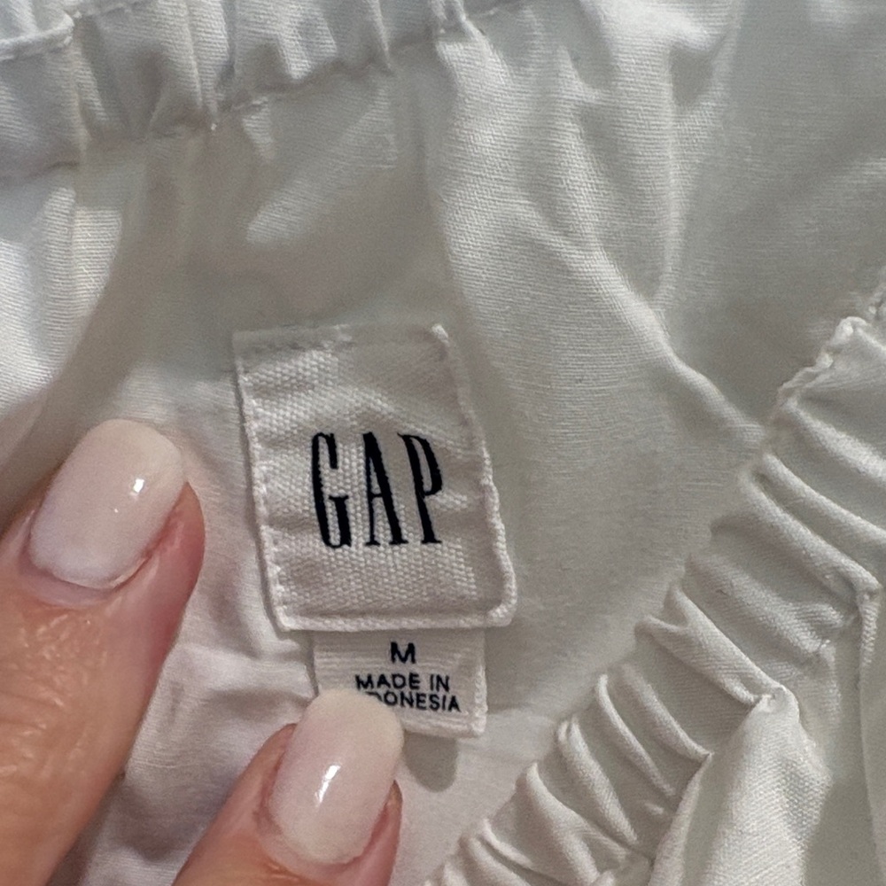 GAP White One-Shoulder Ruffle Top - Picture 4 of 10